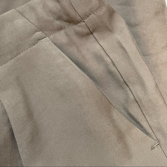A/X Armani Exchange Pleat Drawstring Trouser Beige Size 4 Tan Pants - Picture 9 of 10